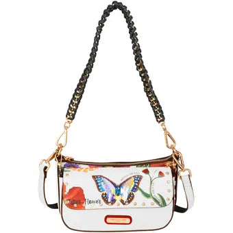 Bolsa Doble Baguette Nicole Lee - Butter Flower White