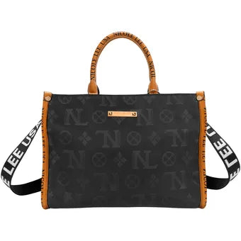 Bolsa Cuadrada Nicole Lee Keysha de Nylon - Black