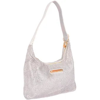 Bolsa Hobo Nicole Lee Celestia de fiesta - Blanco