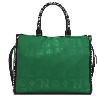 Bolsa Cuadrada Nicole Lee Keysha de Nylon - Green