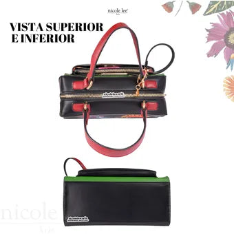 Bolsa de mano Nicole Lee con monedero - Butter-Flower Black