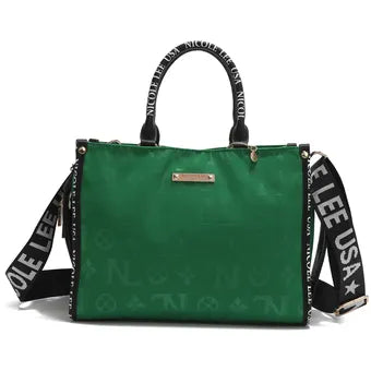 Bolsa Cuadrada Nicole Lee Keysha de Nylon - Green